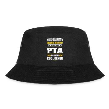 Markenklamotten Brauche Ich Nicht PTA Abschluss - Bucket Hat - Schwarz - Vorne - Lela (165cm)