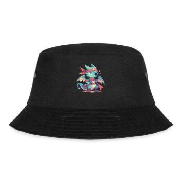 Dragon Pirate Kawaii Dragon Kids - Bucket Hat - black - Front - Lela (165cm)