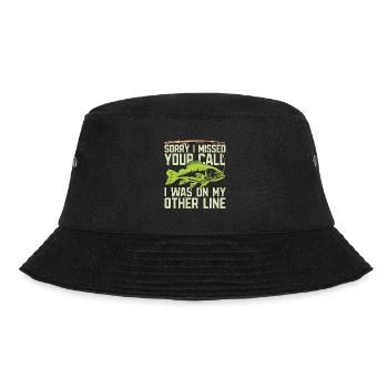 Musky Fishing Sorry I Missed Your Call Fisherman - Bucket Hat - Schwarz - Vorne - Lela (165cm)
