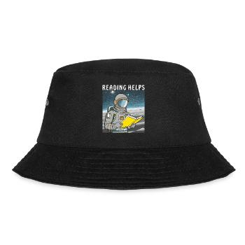 ASTRONAUT BUCH READING HELPS - Bucket Hat - Schwarz - Vorne - Lela (165cm)