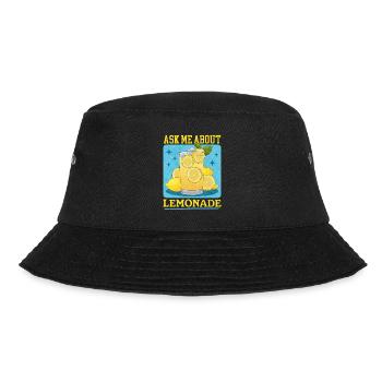 Limonade Zitronen Limonade Brause Stand Geschenk - Bucket Hat - Schwarz - Vorne - Lela (165cm)