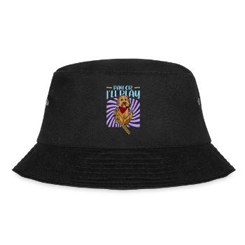 Posaunist Musiker Trompete Musik Hund - Bucket Hat - Schwarz - Vorne - Lela (165cm)
