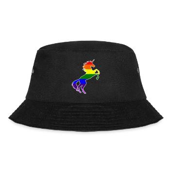 T-shirt drapeau de la Gay Pride Licorne LGBT Rainbow Pride - Bob - noir - Devant - Lela (165cm)