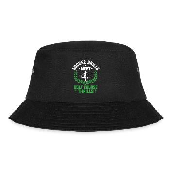 Footgolf Player Foot Golf Footgolfers Foot spielen - Bucket Hat - Schwarz - Vorne - Lela (165cm)