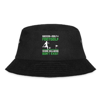 Footgolf Player Foot Golf Playing Footgolfers Foot - Bucket Hat - black - Front - Lela (165cm)