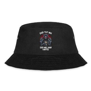 He doesn't do anything, he just wants coffee - Bucket Hat - black - Front - Lela (165cm)