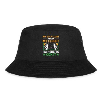 Footgolf Player Foot Golf Footgolfers Foot spielen - Bucket Hat - Schwarz - Vorne - Lela (165cm)