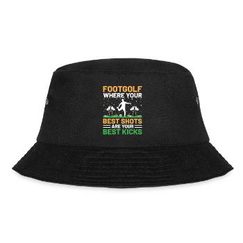 Footgolf Player Foot Golf Footgolfers Foot spielen - Bucket Hat - Schwarz - Vorne - Lela (165cm)