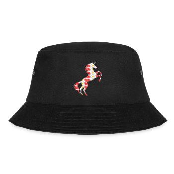 Bacon And Eggs Unicorn T-Shirt Breakfast Meals - Bucket Hat - black - Front - Lela (165cm)