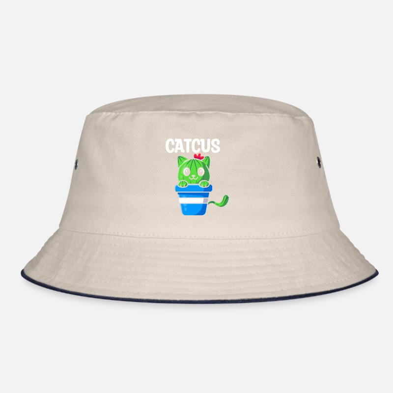 Cat Cactus Succulent Cactus Lover Bucket Hat