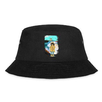 Frog, Girl, Rain, Weather, Toad, Child - Bucket Hat - black - Front - Lela (165cm)