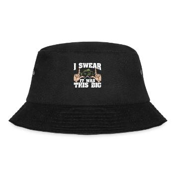 Walleye Fishing I Swear It Was Big Walleye Fish - Bucket Hat - Schwarz - Vorne - Lela (165cm)