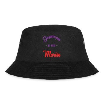 HOCHZEIT. ZUKÜNFTIGE BRAUT - Bucket Hat - Schwarz - Vorne - Lela (165cm)
