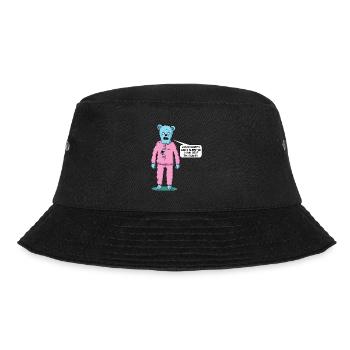 Niedlicher Zombie Bär schläft nicht, braucht Mama - Bucket Hat - Schwarz - Vorne - Lela (165cm)