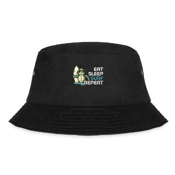 Eat Sleep Surf Repeat Turtle - Bucket Hat - black - Front - Lela (165cm)