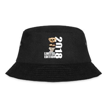 Limited Edition 2018 Bär Bären Geburtstag 2018 - Bucket Hat - Schwarz - Vorne - Lela (165cm)