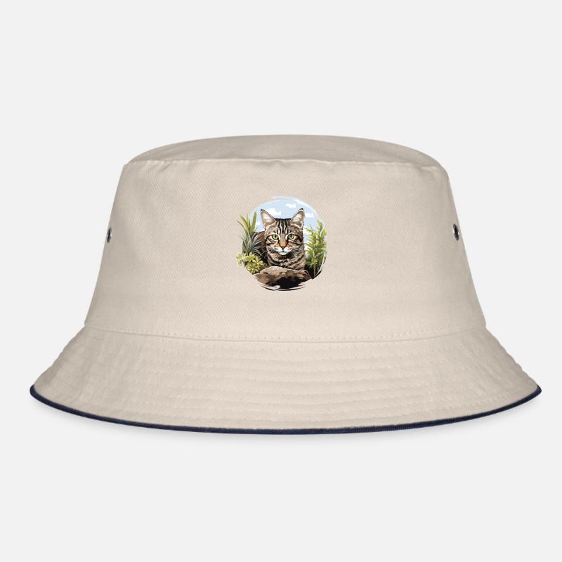 Tabby Kätzchen Tabby Katze Bucket Hat