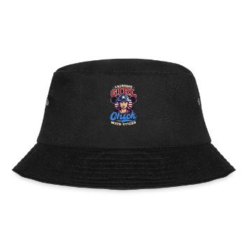 4. Juli Lacrosse Lacrosse Mädchen Küken Mit Stic - Bucket Hat - Schwarz - Vorne - Lela (165cm)