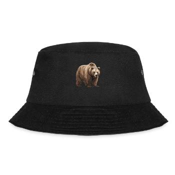 Grizzly Bear Brown Bear - Bucket Hat - black - Front - Lela (165cm)