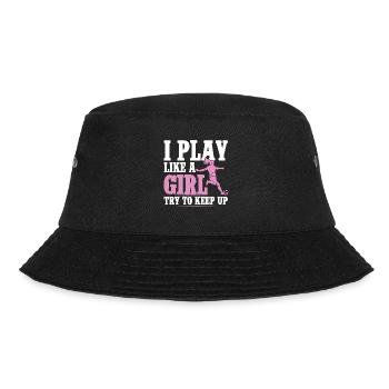 Soccer Girl Teen Soccer Lover Player - Bucket Hat - black - Front - Lela (165cm)