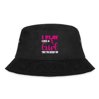 Soccer Girl Teen Soccer Lover Player - Bucket Hat - black - Front - Lela (165cm)