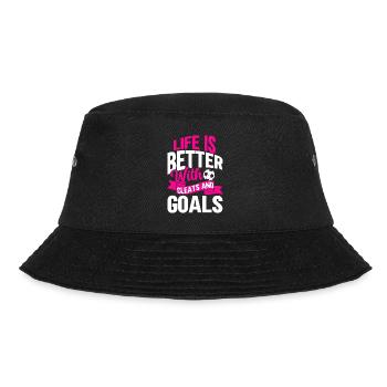 Soccer Girl Teen Soccer Lover Player - Bucket Hat - black - Front - Lela (165cm)