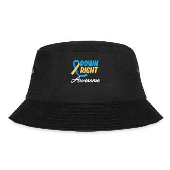 Down Right Awesome Down Syndrome Autism - Bucket Hat - black - Front - Lela (165cm)