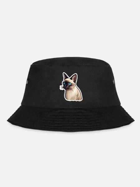 Siamkatze - Bucket Hat - Schwarz