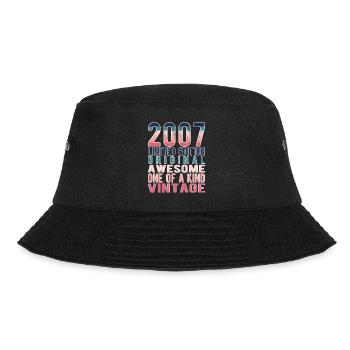 Limited Edition Since 2007 Birthday Vintage 2007 - Bucket Hat - black - Front - Lela (165cm)