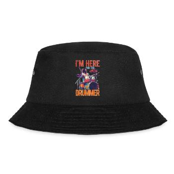 I'm Here For The Drummer 16 - Bucket Hat - black - Front - Lela (165cm)