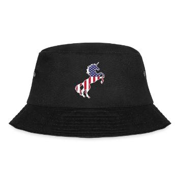 Licorne USA Drapeau T-Shirt Licorne Magique Américain - Bob - noir - Devant - Lela (165cm)