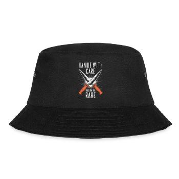 Knife Collector Knife Collection Hunting Fishing - Bucket Hat - black - Front - Lela (165cm)