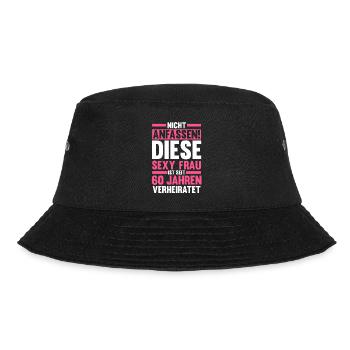 Ehe Diamantene Hochzeit 60 Jahre Verheiratet Hochz - Bucket Hat - Schwarz - Vorne - Lela (165cm)