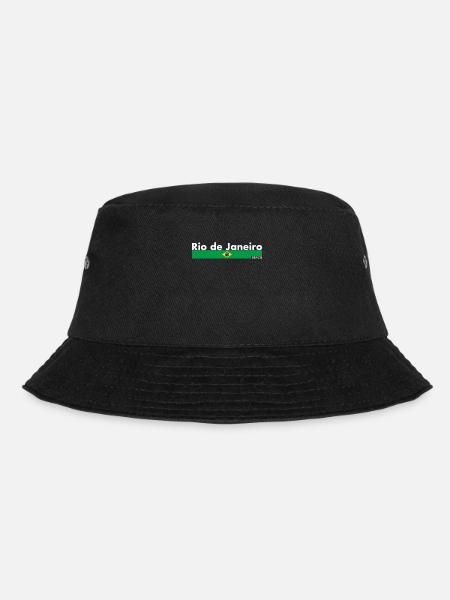 Rio de Janeiro Brazil Brasilien Flagge - Bucket Hat - Schwarz