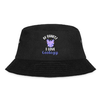 Von Quarz Ich liebe Geologie - Bucket Hat - Schwarz - Vorne - Lela (165cm)