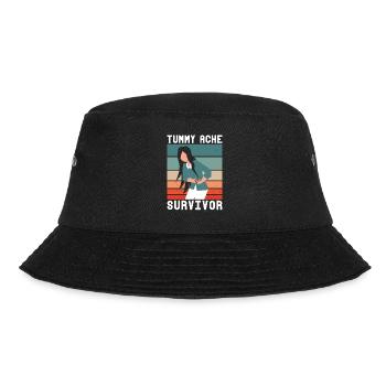 Bauchschmerzen Überlebender Stark und Tapfer - Bucket Hat - Schwarz - Vorne - Lela (165cm)