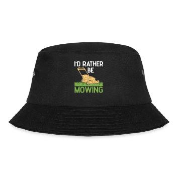 I'd rather be Mowing Funny Lawn Mower Grass Garden - Bucket Hat - black - Front - Lela (165cm)