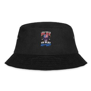 4. Juli Lacrosse Geboren, um Lacrosse zu spielen - Bucket Hat - Schwarz - Vorne - Lela (165cm)