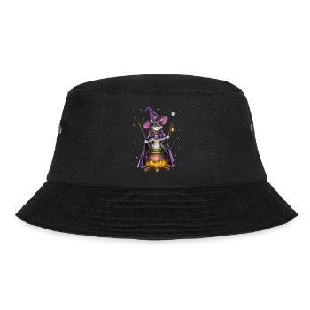 Katze Hexe - Bucket Hat - Schwarz - Vorne - Lela (165cm)
