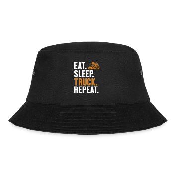 Eat Sleep Truck Repeat Trucker Truckie Legends - Bucket Hat - black - Front - Lela (165cm)