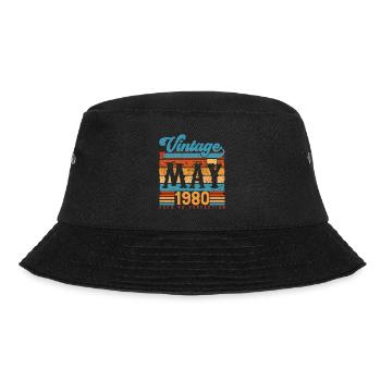 May 1980, May 1980 Vintage Anniversary Gift. - Bucket Hat - black - Front - Lela (165cm)
