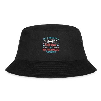 German Shepherd ALL I NEED IS COLD BEER - Bucket Hat - black - Front - Lela (165cm)