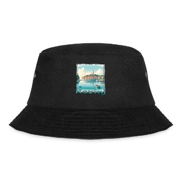 Rovinj Croatia Summer Vacation Port City - Bucket Hat - black - Front - Lela (165cm)