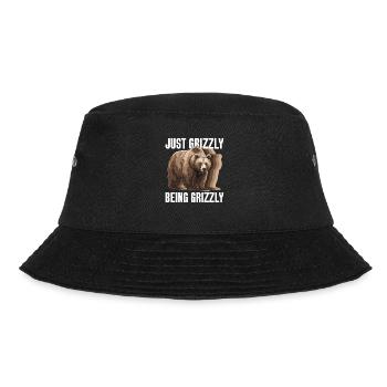 Grizzly Bear Brown Bear Bear - Bucket Hat - black - Front - Lela (165cm)