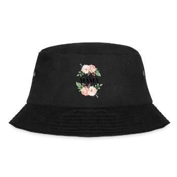Ideen zum Muttertag - Geschenk für deine Mom - Bucket Hat - Schwarz - Vorne - Lela (165cm)