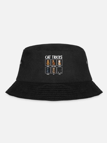 Katze Katzen Tricks lustiges Katzen - Bucket Hat - Schwarz