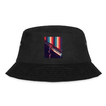 Keytar Keyboard Gift - Bucket Hat - black - Front - Lela (165cm)