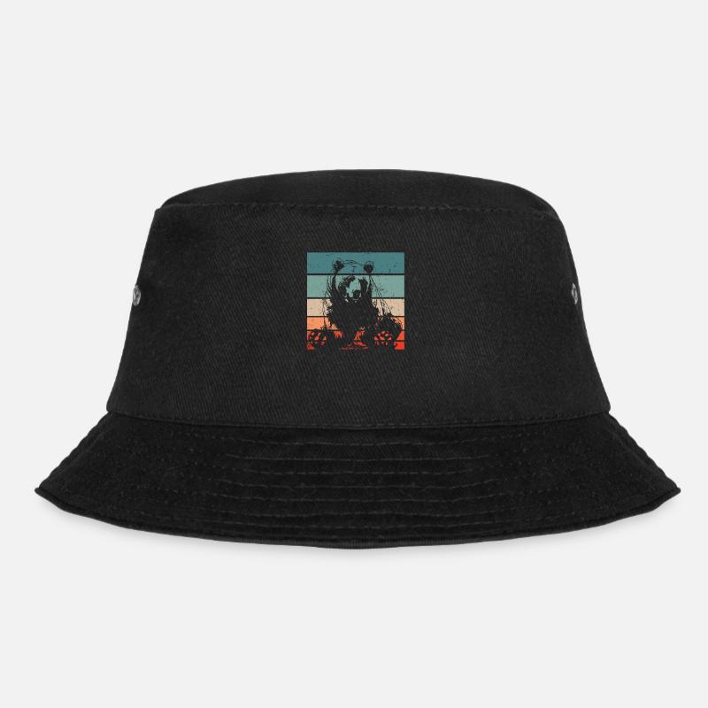 Grizzlybär Braunbär Bär - Bucket Hat - Schwarz