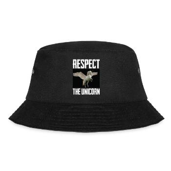 Respect The Unicorn Photo Funny Unicorn Lover Gift - Bucket Hat - black - Front - Lela (165cm)