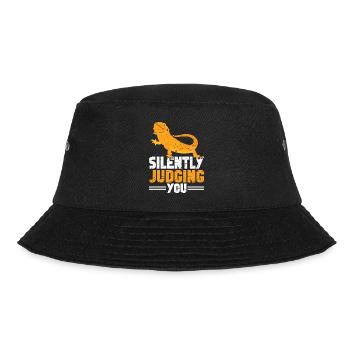 Bärde Drachenliebhaber Pogona Reptile Eidechse - Bucket Hat - Schwarz - Vorne - Lela (165cm)